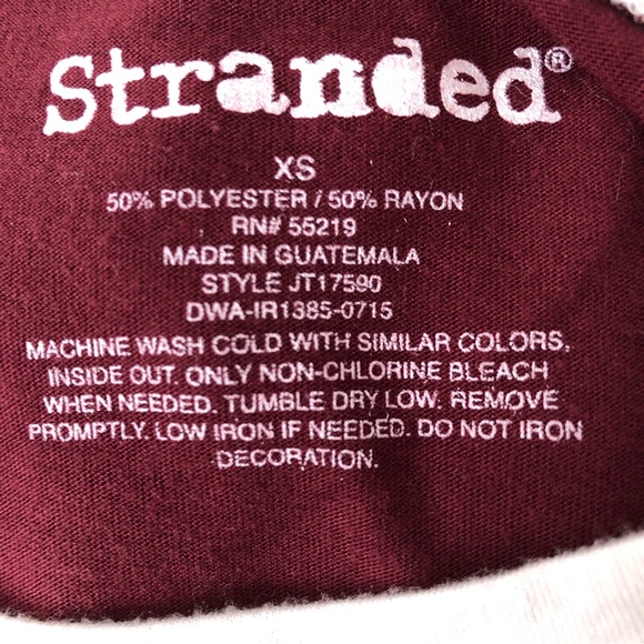 Stranded USA Maroon Baseball Tee - Picture 8 of 9